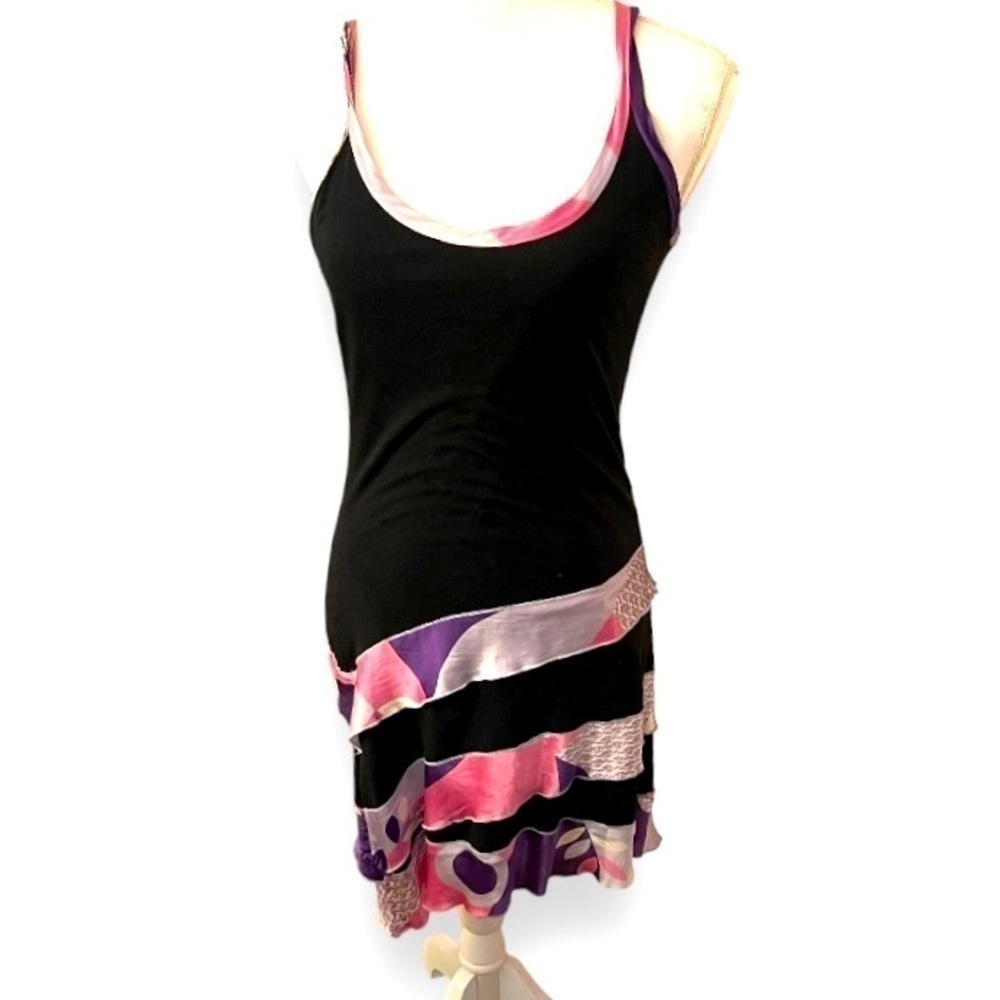 Lulita tunic/mini dress, all cotton, darling close fitting summer asymmetrical.